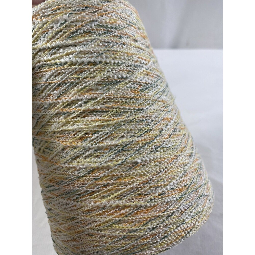 Cone Yarn Spool Yarn Green Yellow Mix 390g Net Weight #920